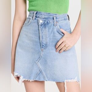 AGOLDE Criss Cross Denim Skirt